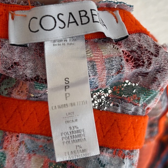 Cosabella Never Say Never Printed Beauty Sweetie Bralette Small Kente - Picture 3 of 5